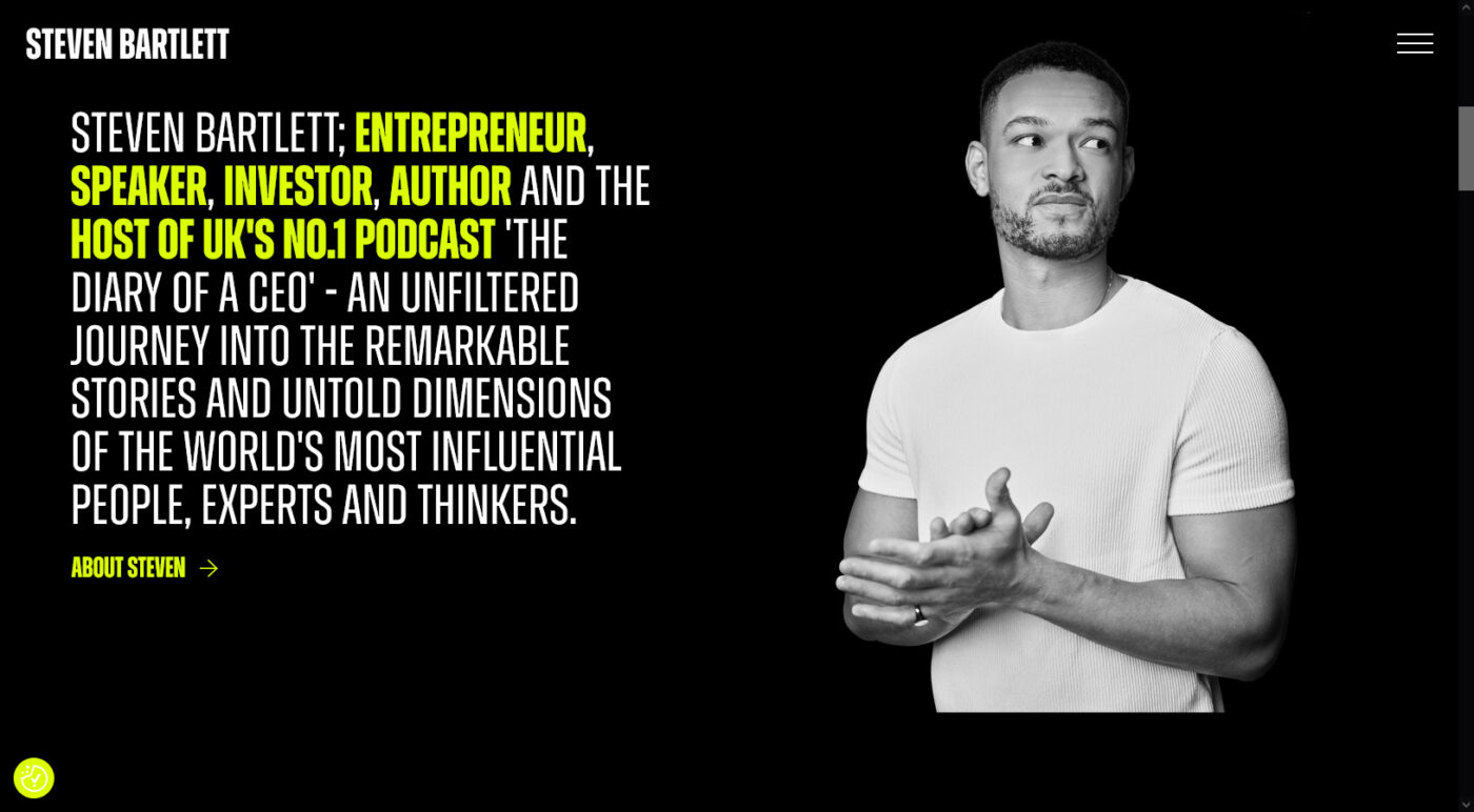 Steven Bartlett Entrepreneur Speaker