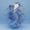 a close-up of a drop of water