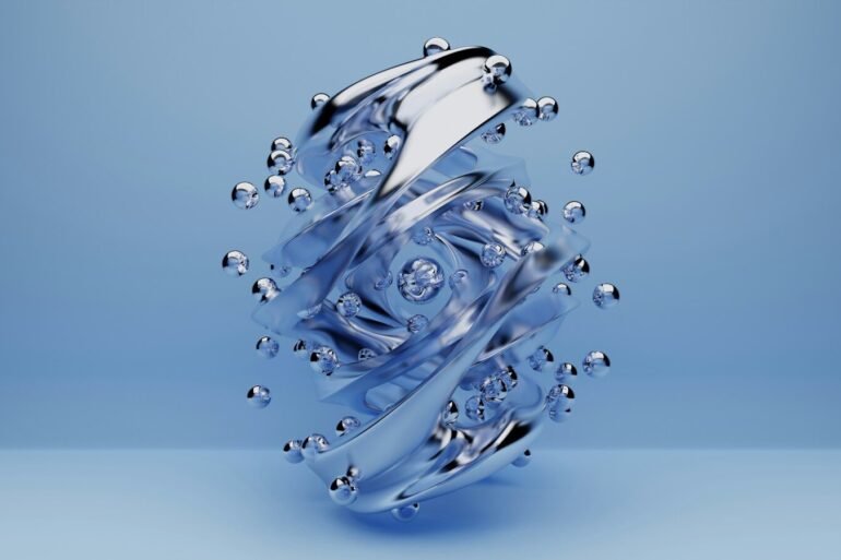 a close-up of a drop of water
