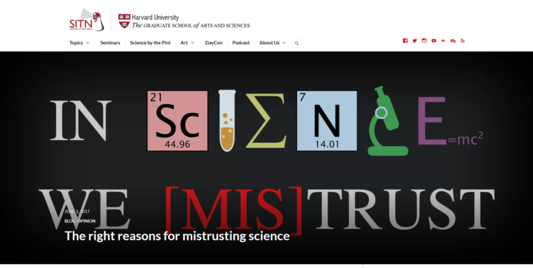 In science we mistrust
