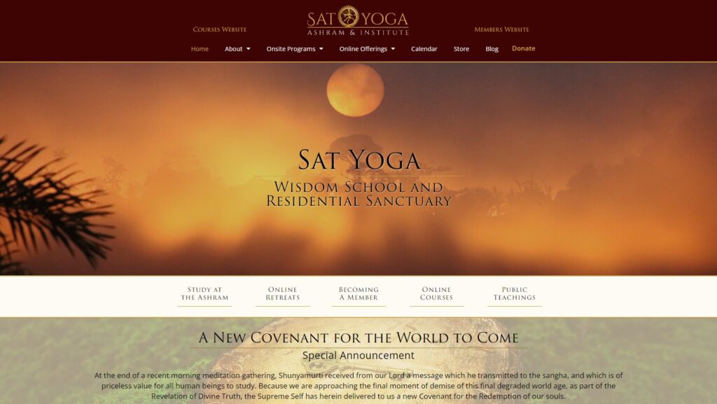 Sat Yoga Ashram Dedicated to raising human consciousness