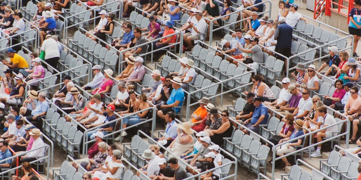 people on grandstand