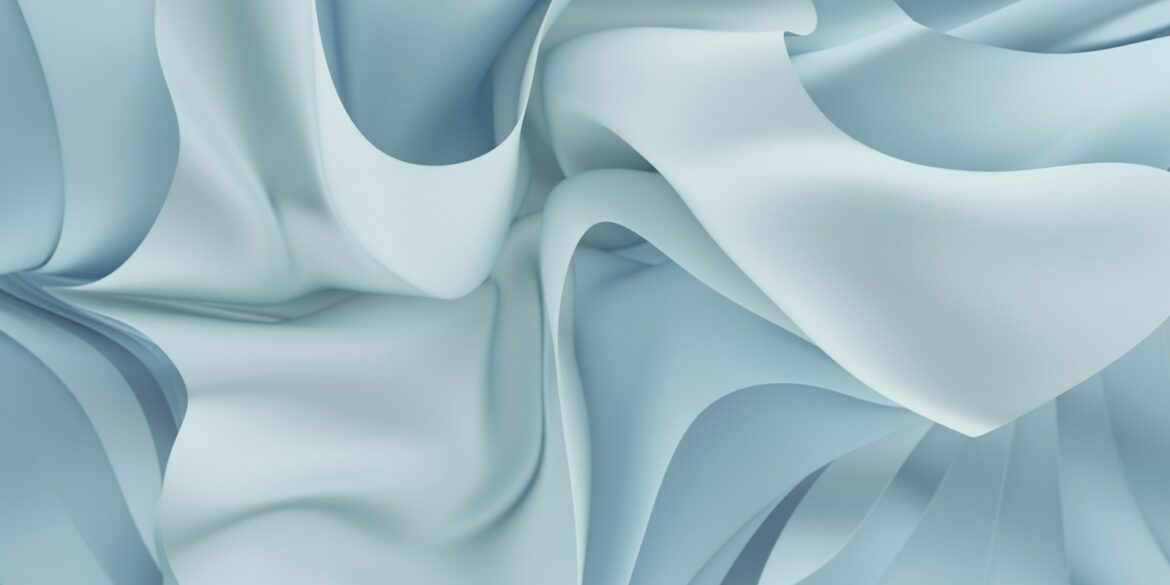 a close up of a blue and white fabric